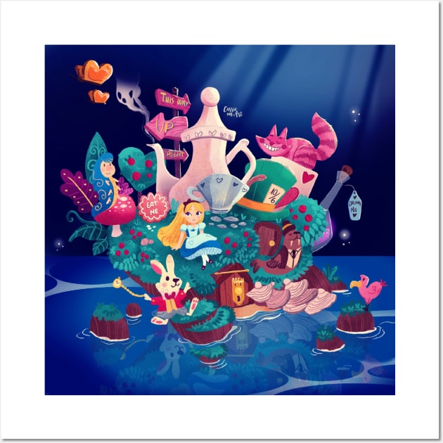 Alice in Wonderland Island Wall Art by Carrie on Art